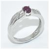 Image 2 : SILVER RUBY(0.55CT) RHODIUM PLATED RING (~SIZE 7) (~WEIGHT 3.35G)