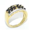 Image 2 : GOLD PLATED SILVER BLUE SAPPHIRE(2.15CT) GOLD RHODIUM PLATED RING (~SIZE 7) (~WEIGHT 4.55G)