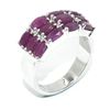 Image 2 : SILVER RUBY(3.5CT) RHODIUM PLATED RING (~SIZE 7) (~WEIGHT 6.2G)