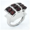 Image 3 : SILVER GARNET(6.85CT) RHODIUM PLATED RING (~SIZE 6.5) (~WEIGHT 5.65G)