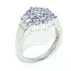 Image 2 : SILVER TANZANITE(2.15CT) RHODIUM PLATED RING (~SIZE 7) (~WEIGHT 4.05G)