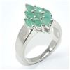 Image 2 : SILVER EMERALD(2.1CT) RHODIUM PLATED RING (~SIZE 7) (~LENGTH 0INCHES) (~WEIGHT 5.6G)