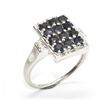 Image 2 : SILVER BLUE SAPPHIRE(1.8CT) RHODIUM PLATED RING (~SIZE 7.5) (~WEIGHT 3.95G)