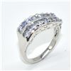 Image 2 : SILVER TANZANITE(1.3CT) RHODIUM PLATED RING (~SIZE 7) (~WEIGHT 3.3G)