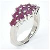 Image 2 : SILVER RUBY(2.5CT) RHODIUM PLATED RING (~SIZE 7)(RING IS RESIZABLE FOR $40) (~WEIGHT 5.5G)