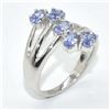 Image 2 : SILVER TANZANITE(1.75CT) RHODIUM PLATED RING (~SIZE 7) (~WEIGHT 3.75G)