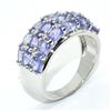 Image 2 : SILVER TANZANITE (3.85CT) RHODIUM PLATED RING (~SIZE 7) (~WEIGHT 4.7G)
