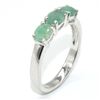 Image 2 : SILVER EMERALD(0.7CT) RHODIUM PLATED RING (~SIZE 7) (~WEIGHT 2.45G)