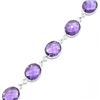 Image 2 : SILVER AMETHYST(26.5CT) HAND MADE BRACELET (~LENGTH 7.5INCHES) (~WEIGHT 10.25G)