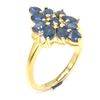 Image 2 : GOLD PLATED SILVER BLUE SAPPHIRE(2.75CT) GOLD RHODIUM PLATED RING (~SIZE 7) (~WEIGHT 3.15G)