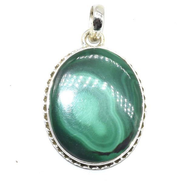 SILVER MELAKITE(8.8CT) HAND MADE PENDANT (~WEIGHT 6.4G)