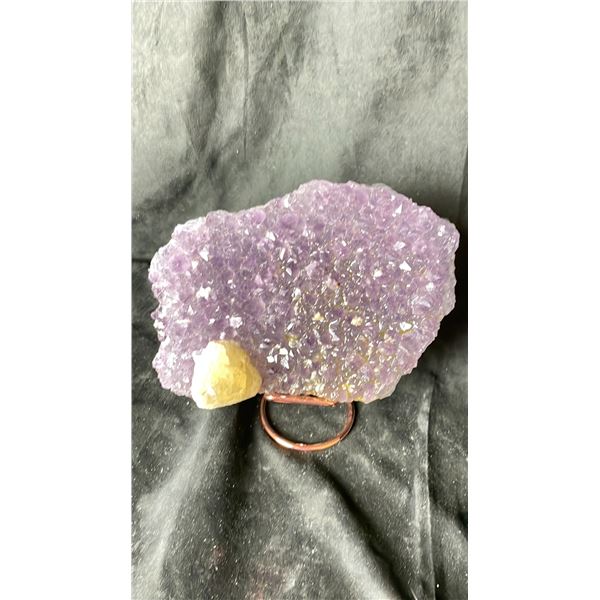 AMETHYST WITH CALCITE POINT CLUSTER RETAIL $2500