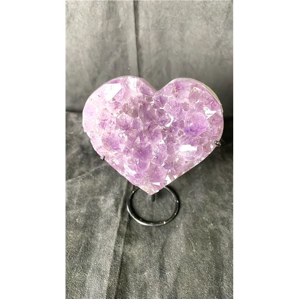 AMETHYST HEART CARVING RETAIL $1100