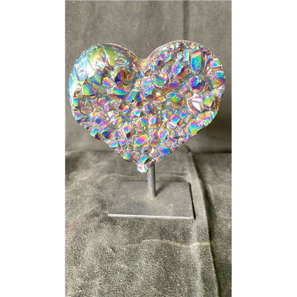 AMETHYST TITANIUM AURA HEART RETAIL $1100