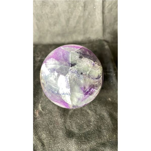 FLUORITE SPHERE GREEN/PURPLE 8.5" RETAIL $600