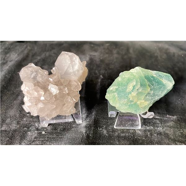 SMOKEY QUARTZ & GREEN FLUORITE