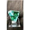 Image 3 : CHRYSOCOLLA & CLEAR QUARTZ POINT WITH INCLUSIONS