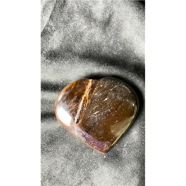 TIGER EYE HEART CARVING 3.2" RETAIL $400
