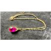 Image 2 : 2 FASHION GLASS RUBY NECKLACES