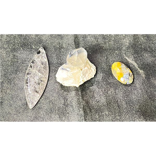 BLACK NEEDLE QUARTZ, CLEAR QUARTZ WITH TOURMALINE INCLUSIONS, & GARDEN QUARTZ
