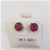 Image 1 : 10K YELLOW GOLD RUBY(3.1CT)  EARRINGS (~WEIGHT 1.06G)