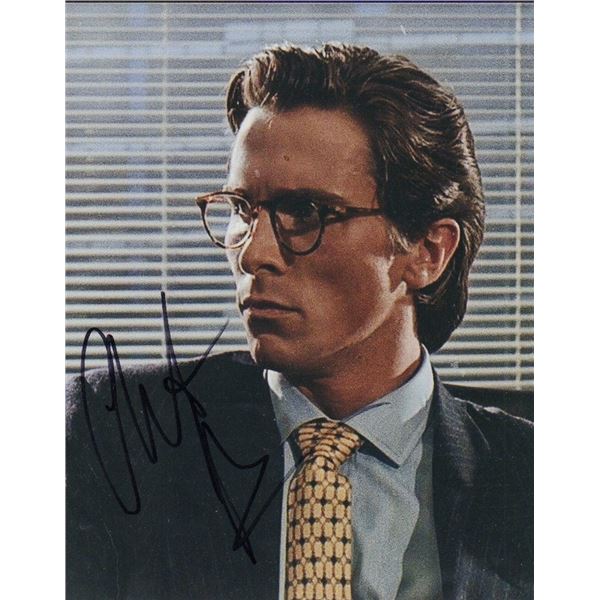 Christian Bale signed photo