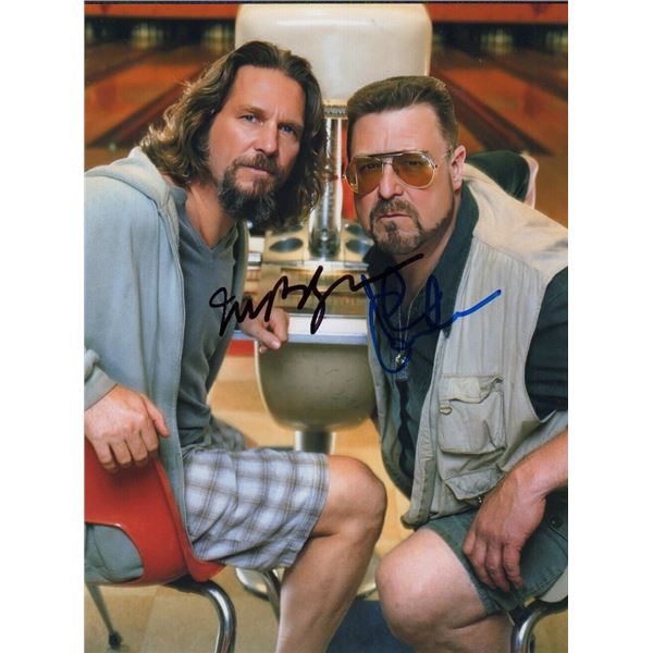 Jeff Bridges/John Goodman signed photo Big Lebowski