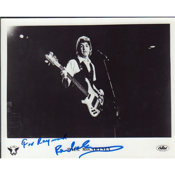 Paul McCartney signed photo