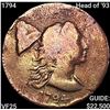 1794 Head of '93 Liberty Cap Cent LIGHTLY CIRCULATED