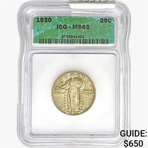 1930 Standing Liberty Quarter ICG MS63