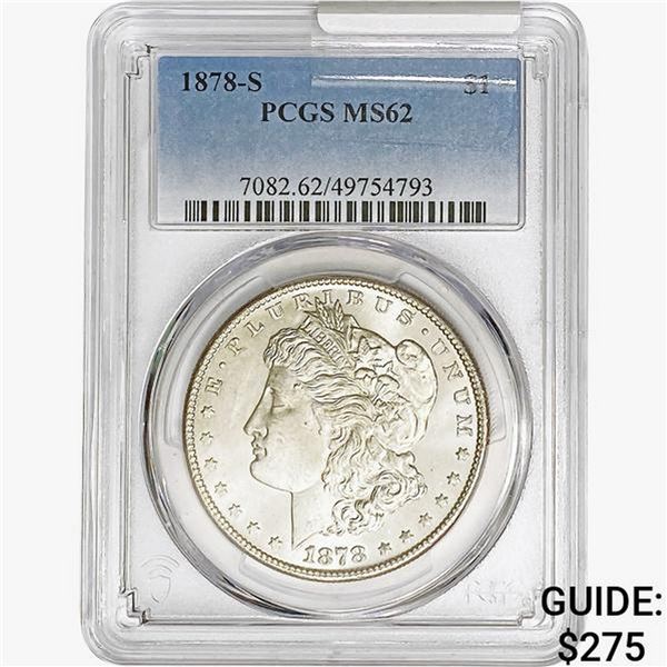 1878-S Morgan Silver Dollar PCGS MS62