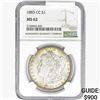 Image 1 : 1883-CC Morgan Silver Dollar NGC MS62