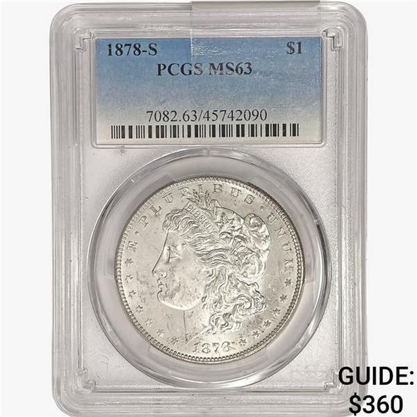 1878-S Morgan Silver Dollar PCGS MS63