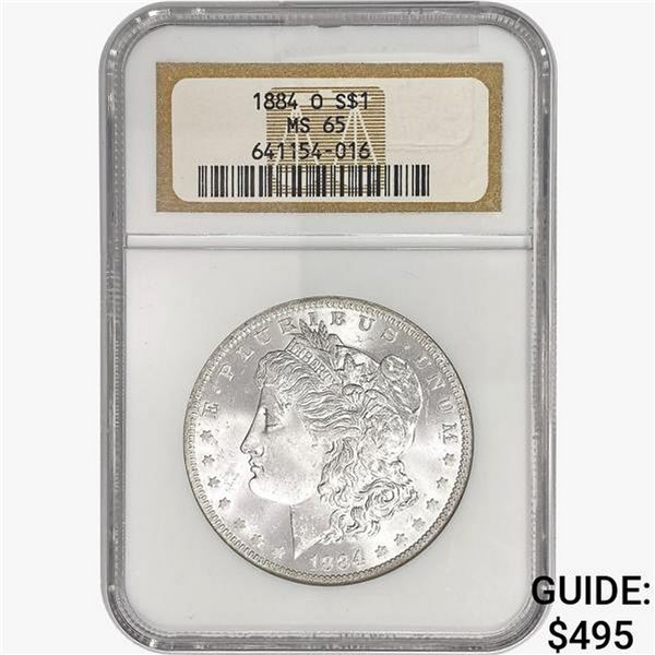 1884-O Morgan Silver Dollar NGC MS65