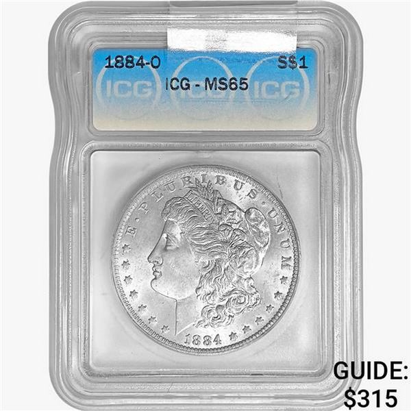 1884-O Morgan Silver Dollar ICG MS65