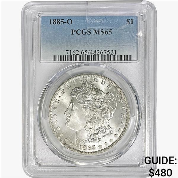 1885-O Morgan Silver Dollar PCGS MS65