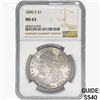 Image 1 : 1890-S Morgan Silver Dollar NGC MS63
