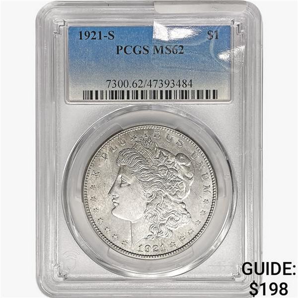1921-S Morgan Silver Dollar PCGS MS62