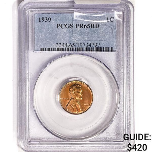 1939 Wheat Cent PCGS PR65 RD