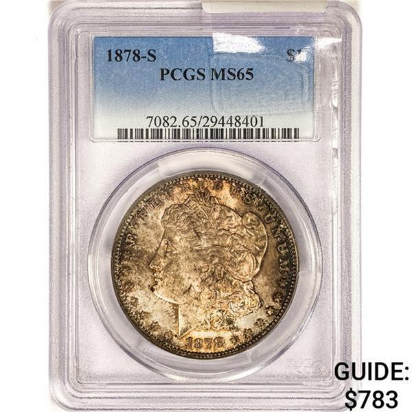 1878-S Morgan Silver Dollar PCGS MS65