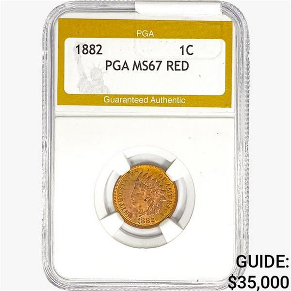 1882 Indian Head Cent PGA MS67 RED