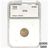 Image 1 : 1836 Capped Bust Half Dime PCI VF35 Small 5C