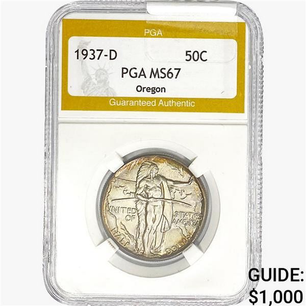 1937-D Oregon Trail Half Dollar PGA MS67