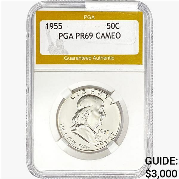 1955 Franklin Half Dollar PGA PR69 CAMEO