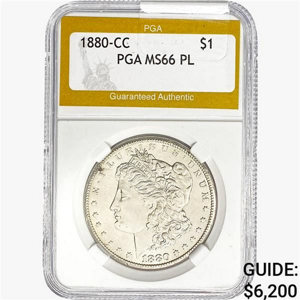 1880-CC Morgan Silver Dollar PGA MS66 PL