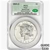 Image 1 : 2023-S Silver Peace Dollar CAC PR70 Reverse Proof