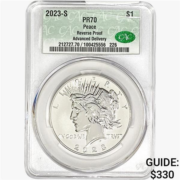 2023-S Silver Peace Dollar PGA PR70 Reverse Proof