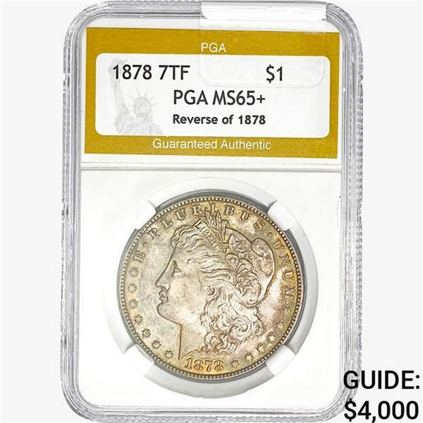 1878 Morgan Silver Dollar PGA MS65+ REV 78