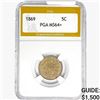 Image 1 : 1869 Shield Nickel PGA MS64+