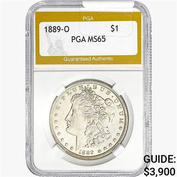 1889-O Morgan Silver Dollar PGA MS65